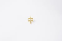 حلق المورينغا من الفضه الخالصه المطلية بالذهب-التص...