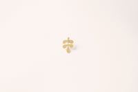 حلق المورينغا من الفضه الخالصه المطلية بالذهب-التص...