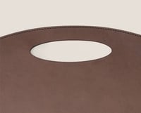 حقيبة تراثنا - جلد بلون بني غامق