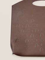 حقيبة تراثنا - جلد بلون بني غامق