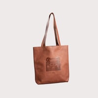 الحجاز حقيبة توت جلد - بني