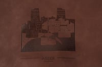 عسير حقيبة جلد - بني