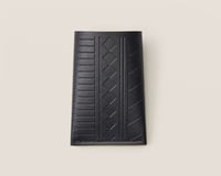 محفظة بطاقات جلدية - سوداء