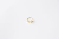 خاتم المورينغا من الفضه الخالصه المطلية بالذهب