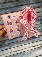 كرت مع قلم و ملصقات