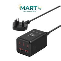 شاحن جداري بثلاث منافذ تايب سي و منفذين يو اس بي ب...