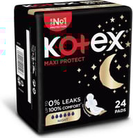 كوتكس فوط صحية ليلية ماكسي بالاجنحة 24 فوطة