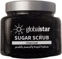 جلوبال ستار صنفرة السكر للوجه و الجسم بالفحم 600مل