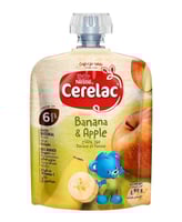 سيريلاك مهروس الفواكه موز وتفاح للاطفال +6 شهور 90...