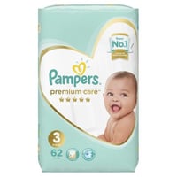 بامبرز مقاس (3) عناية مميزة 62 حفاضة