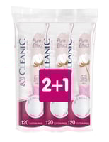 كلينيك قطن لازالة المكياج 120 حبة 2+1 مجاناً