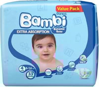 بامبي مقاس (4) العبوة الاقتصادية 33 حفاضة