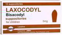 لاكسوكوديل تحاميل للاطفال 5مجم 10تحميله
