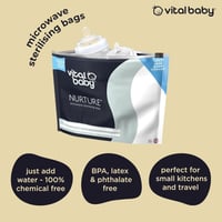 فيتال بيبي نورتشر أكياس ميكروويف حافظة ومعقمة 5 قط...