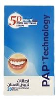 فايف دي بلس لصقات تبييض الاسنان 28 لصقة