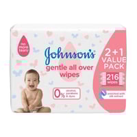 جونسون بيبي مناديل مبللة لطيفة لتنظيف البشرة عبوة...