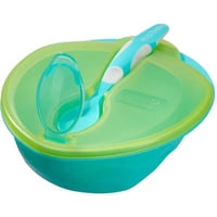 فيتال بيبي نوريش طقم مكون صحن وملعفة وغطاء فيز اخض...