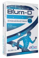 بلوم دي فيتامين د3 50000 وحدة دولية 20 قرص