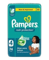 بامبرز حفاضات للاطفال بشريط لاصق للحماية من الطفح...