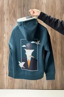 [طلب مسبق] Dark Green Oversized Hoodie | دبل كاب
