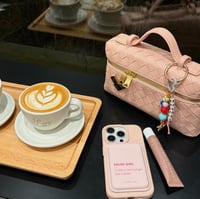 DIRTY PINK CARD HOLDER