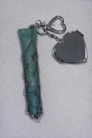 SILVER HEAR LIPSTIC HOLDER