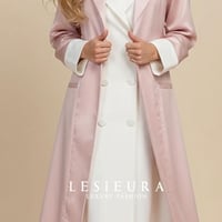 عبايه روزيل الرسميه باللونين الابيض والوردي