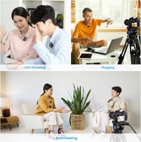 BY-M1V2 2.4GHz Dual-Channel Wireless Microphone Sy...