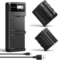 NEEWER NP-F970 2Pcs 7800mAh Replacement Batteries...