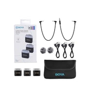 BY-M1V2 2.4GHz Dual-Channel Wireless Microphone Sy...