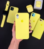 كفر ايفون 11 برو أصفر سيليكون Yellow silicone case...
