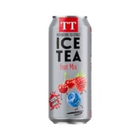 تي تي شاي مثلج بالفواكه الحمراء مع عصير الفواكه بد...