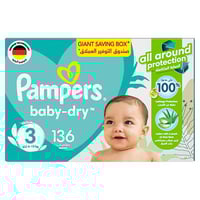 بامبرز حفاضات اطفال بوكس مقاس 3 136 حبة