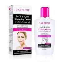 كير لاين كريم تبييض الوجه والجسم اكتيف وايت 120 مل