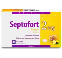 سيبتوفورت 2 مج حبوب استحلاب عسل وليمون 24 ق