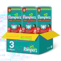كرتون بامبرز حفاضات اطفال كلوت مقاس [5] 60 حبة*3 ع...