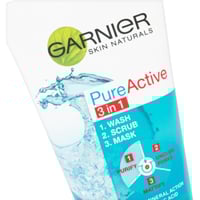 غارنييه بيور اكتف غسول وقناع ومقشر للبشرة 3*1 يوكا...