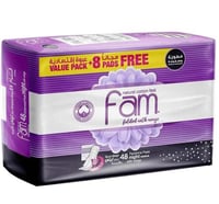 فام فوط صحية ماكسي بالاجنحة ليلي 48حبة