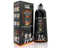 ليزر وايت شامبو وصبغة بالارغان اسود بني 420 مل