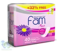 فام فوط صحية ماكسي بدون اجنحة 30+10 حبة
