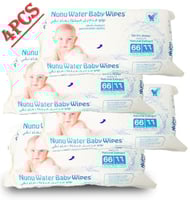 نونو مناديل اطفال مبللة بماء نقي 4 حبة
