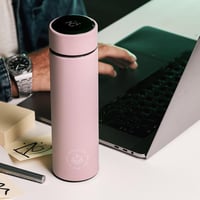 مق ذكي حافظ للحرارة والبرودة وردي بسعة 450 مل من ب...