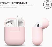 غلاف لسماعة ابل اللاسلكية بلون وردي من إيلاقو