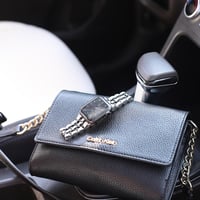 سوار ساعة ابل ستيل فضي و أسود مقاس 38/40 من نيتزي