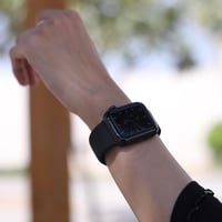 سوار ساعة ابل سيلكون اسود مقاس 38/40 من نيتزي