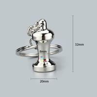 ميدالية مفاتيح قهوة تامبر باللون الفضي من باريستار