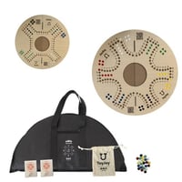 لعبة جاكارو وجهين 6 و 4 لاعبين لون خشبي