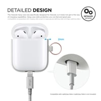 كفر اير بودز بحلقة معدنية بلون أبيض من ايلاقو