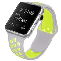 سوار ساعة ابل سيلكون رصاصي و فسفوري مقاس 38/40 من...