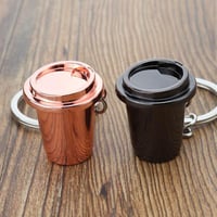 ميدالية مفاتيح كوب قهوة باللون الأسود من باريستار